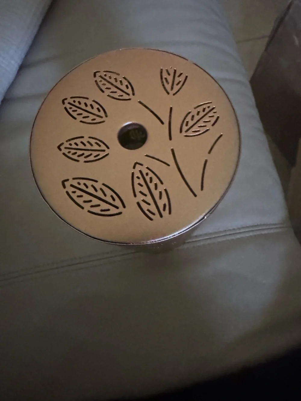 Prosper Scentsy Shade only Copper cut out leaf design.   Pre-used mint.